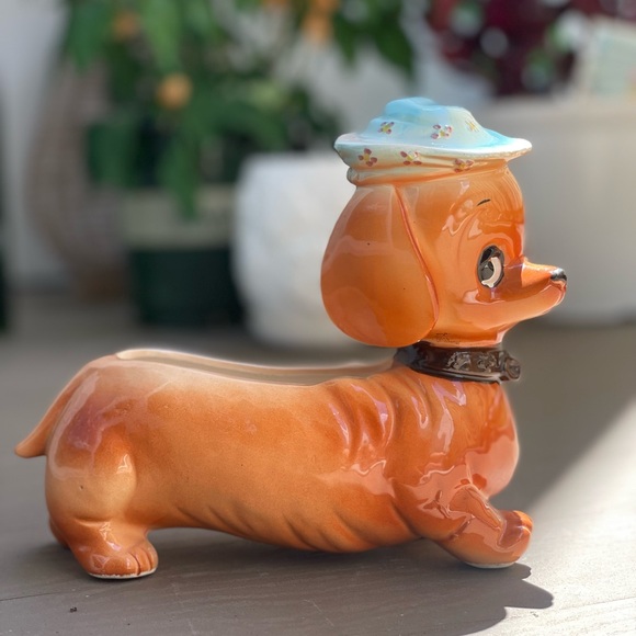 VTG/Retro Dog/Dachshund Ceramic Planter - Picture 6 of 10